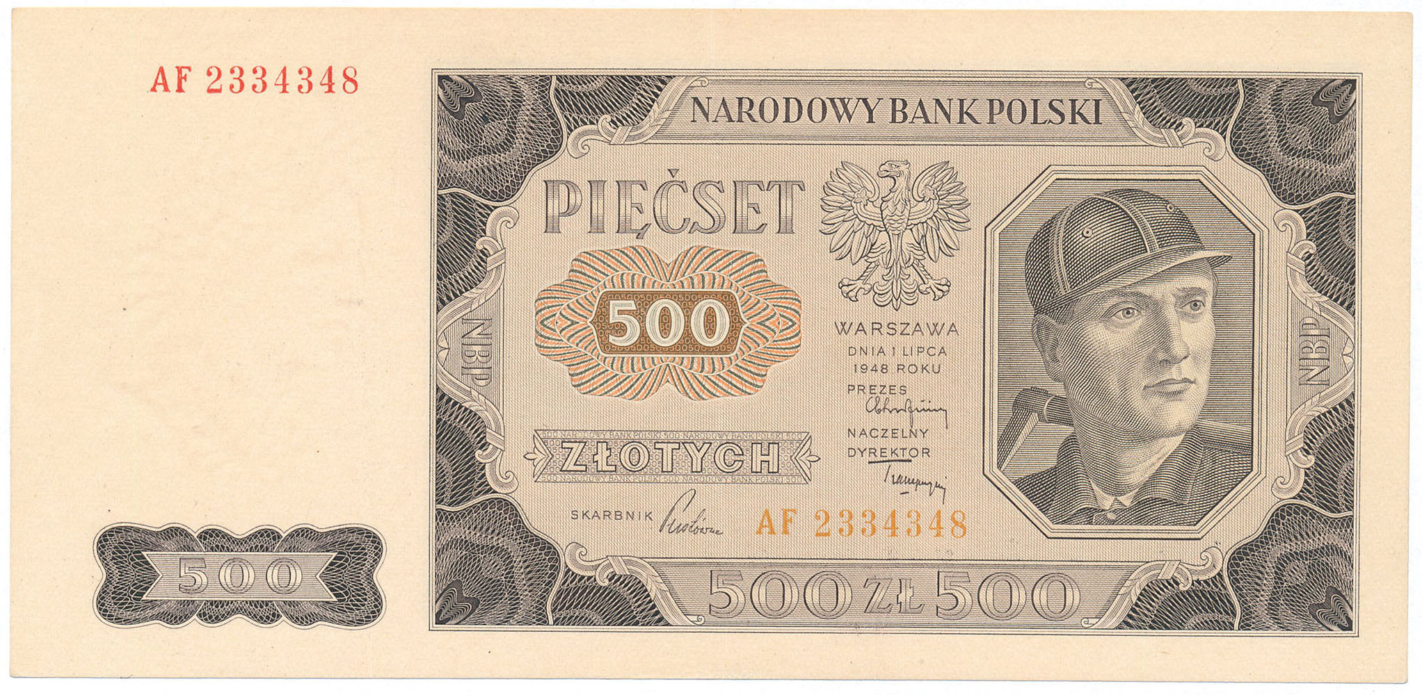 500 złotych 1948 seria AF